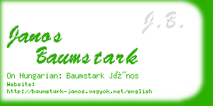 janos baumstark business card